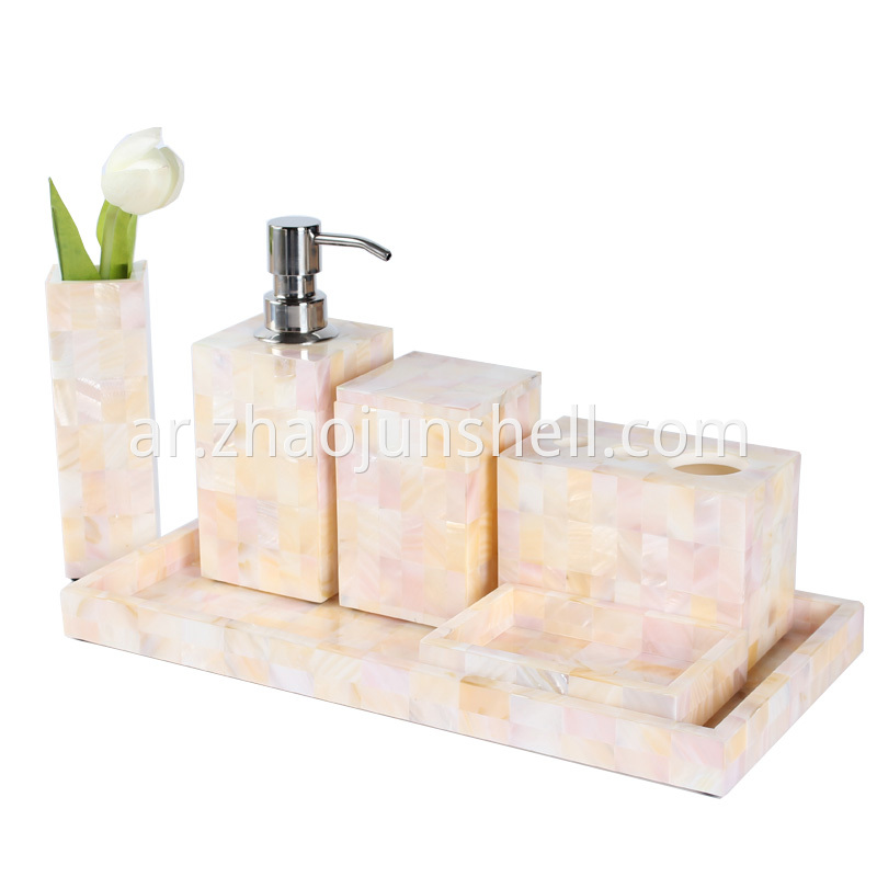 Handmade Mother of Pearl Bath Amenity Set